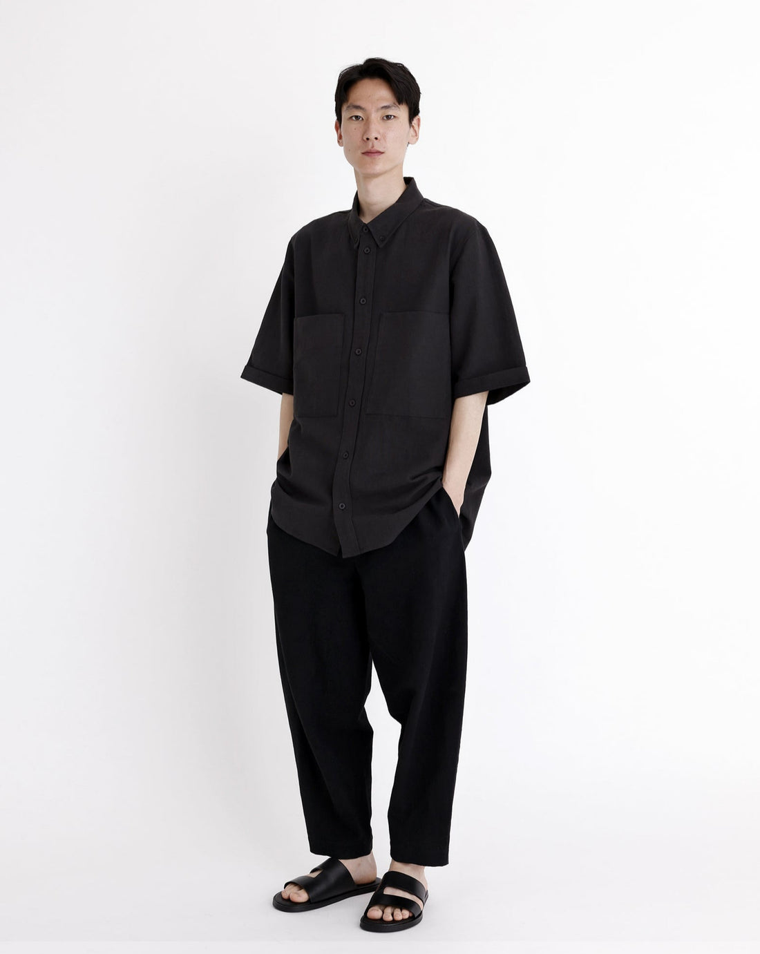 Signature Double Pockets Shirt - Black