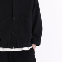 Signature Panel Pockets Shirt Jacket - Black