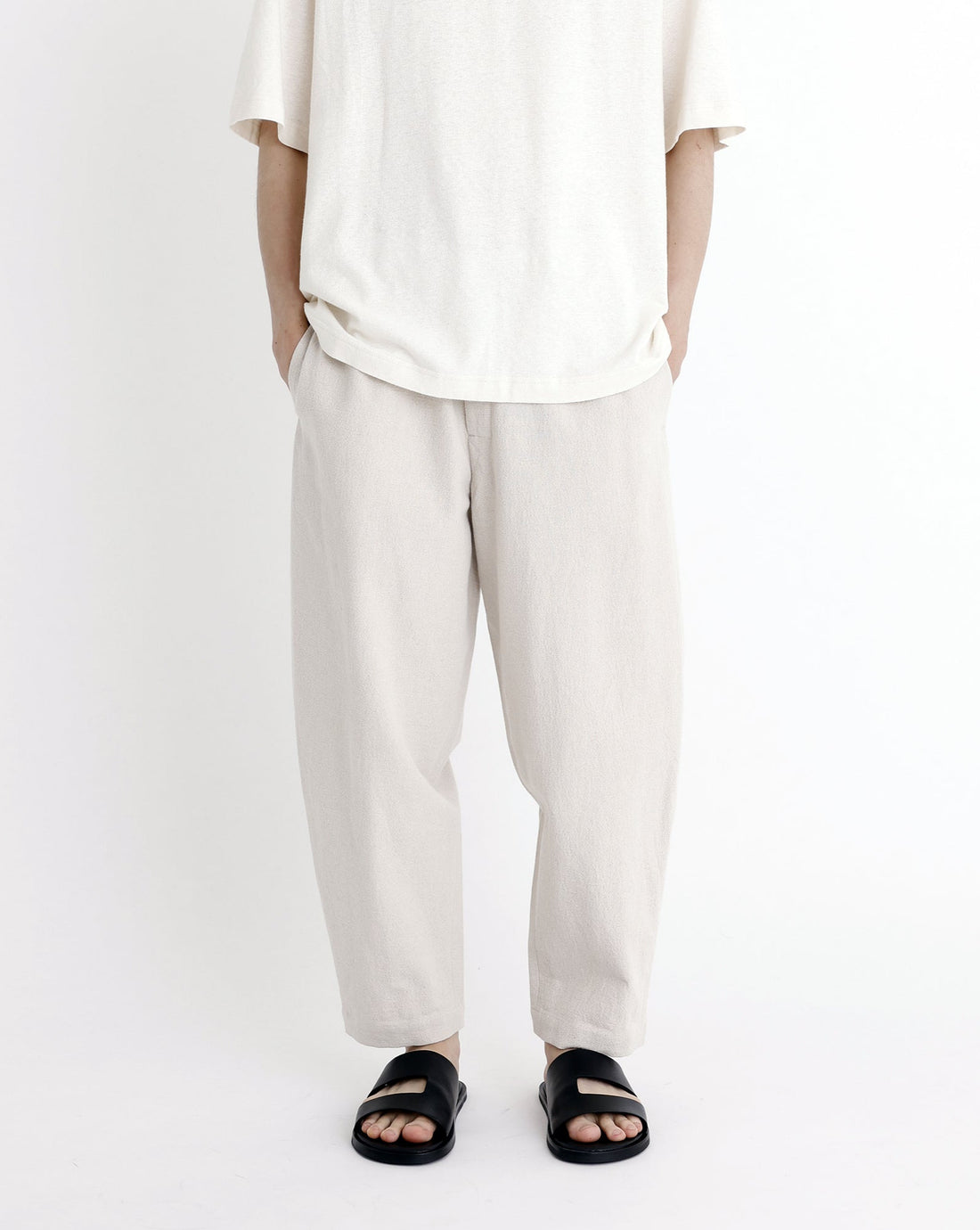 Signature Elastic Pull-Up Trouser - Canvas Edition - Oatmeal