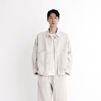 Signature Panel Pockets Shirt Jacket - Oatmeal