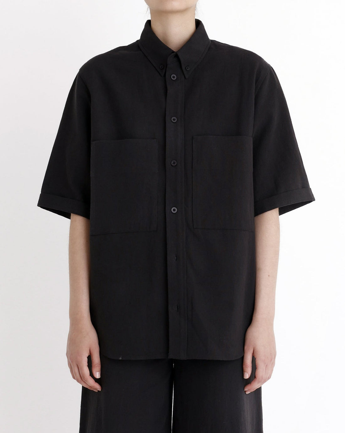 Signature Double Pockets Shirt - Black