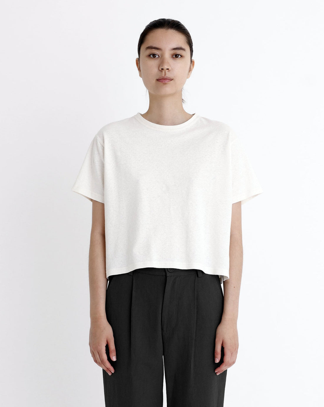 Signature Cropped Tee - Off-White