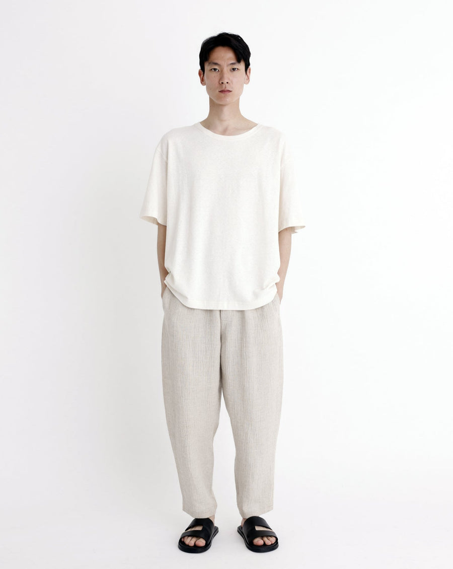 Signature Elastic Pull-Up Trouser - Gauze Edition - Oatmeal