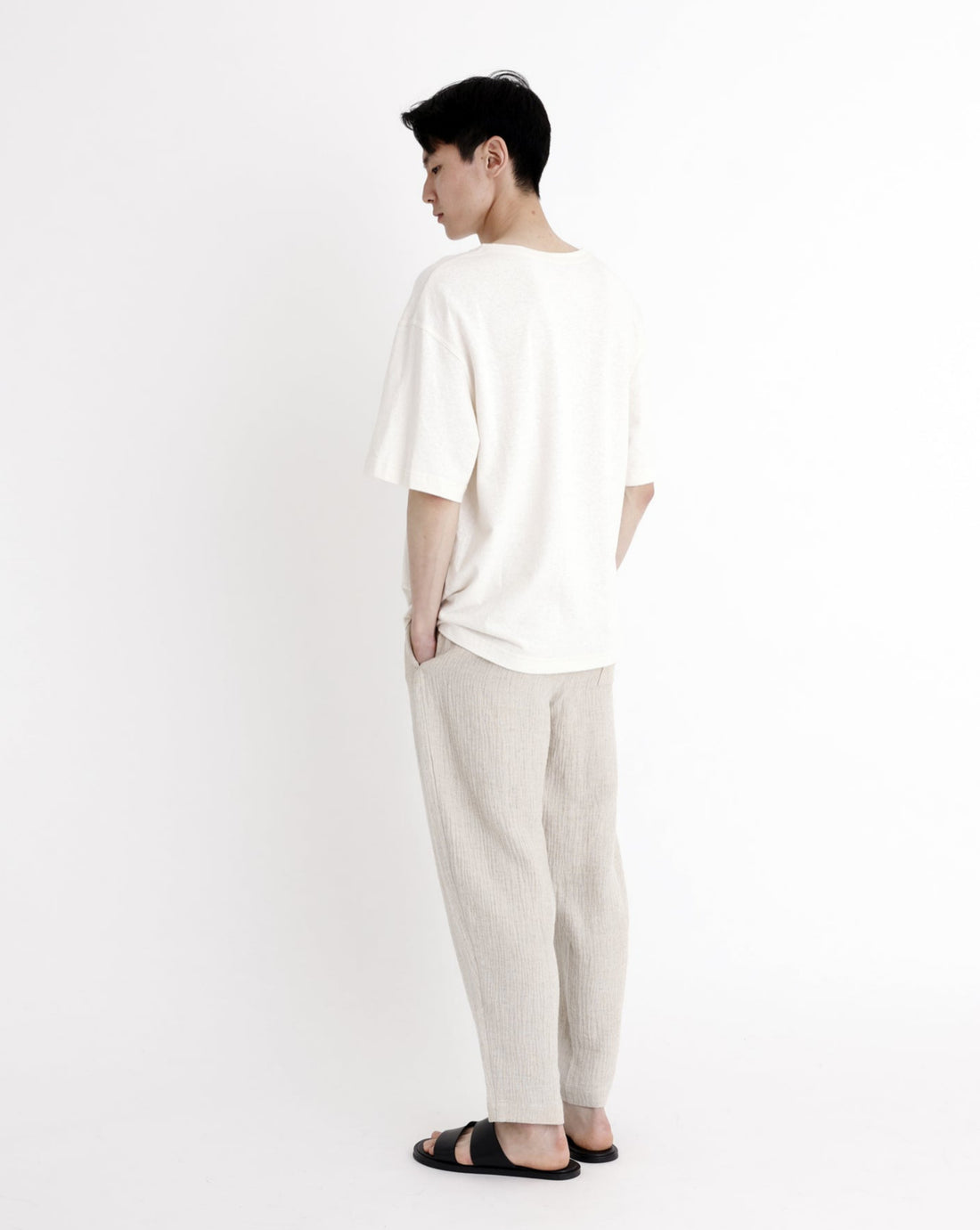 Signature Elastic Pull-Up Trouser - Gauze Edition - Oatmeal