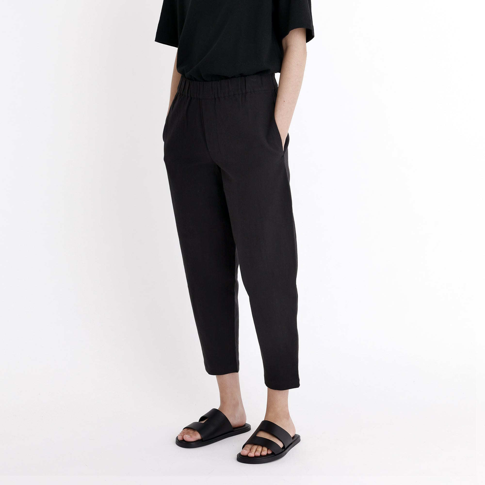 Signature Elastic Pull-Up Trouser - Canvas Edition - Black