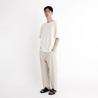 Curve Legged Trouser - Oatmeal