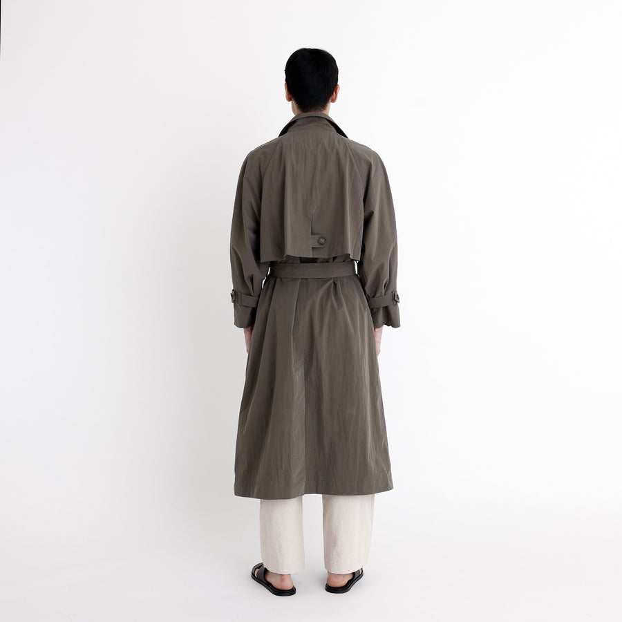 Spring Long Trench - SS23 - Dusty Olive