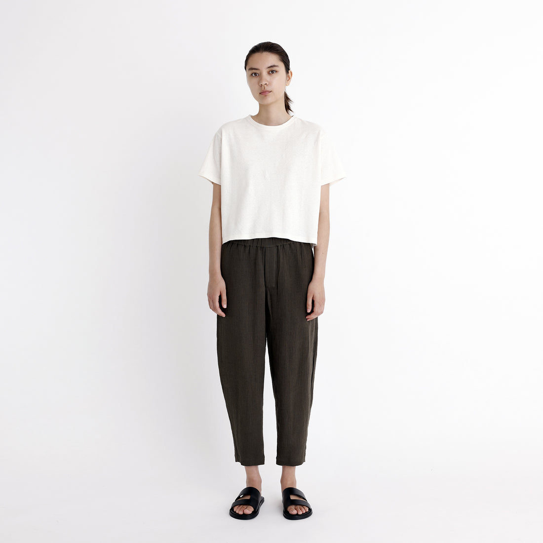 Signature Elastic Pull-Up Trouser - Gauze Edition - Deep Moss