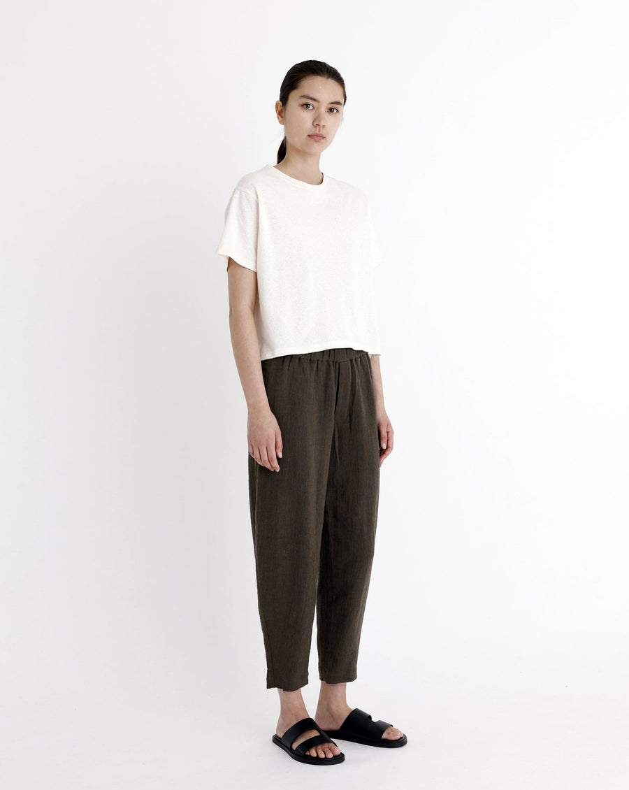 Signature Elastic Pull-Up Trouser - Gauze Edition - Deep Moss