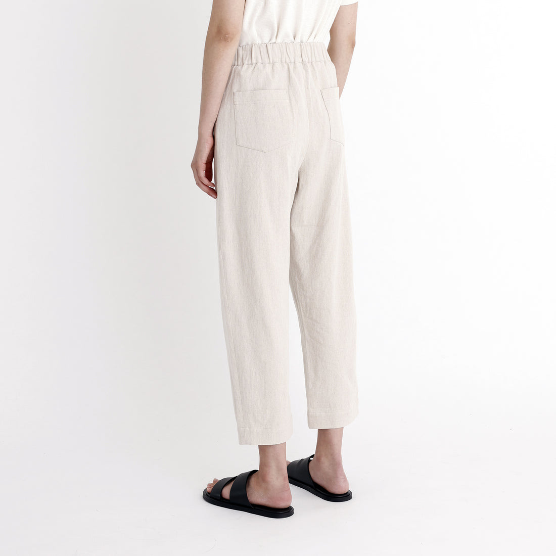 Curve Legged Trouser - Oatmeal