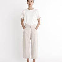 Curve Legged Trouser - Oatmeal