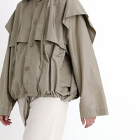 Packable Short Rain Jacket - SS23 - Pistachio Gray