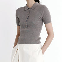 Collar Ribbed Tee - SS23 - Pepper