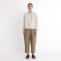 Airy Flat Hem Button Down - SS23 - Oyster