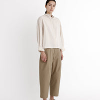 Airy Flat Hem Button Down - SS23 - Oyster