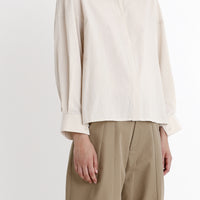 Airy Flat Hem Button Down - SS23 - Oyster