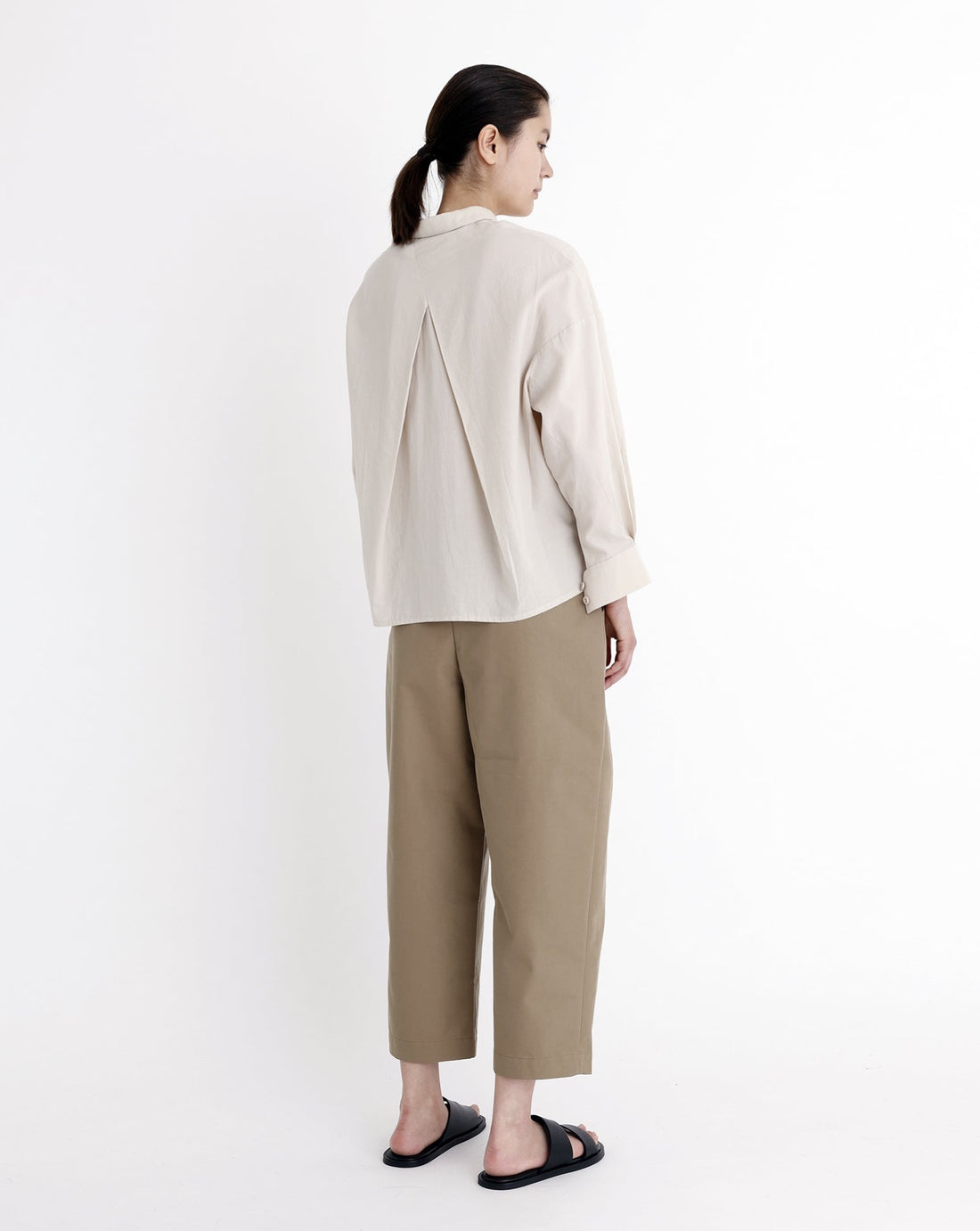 Airy Flat Hem Button Down - SS23 - Oyster