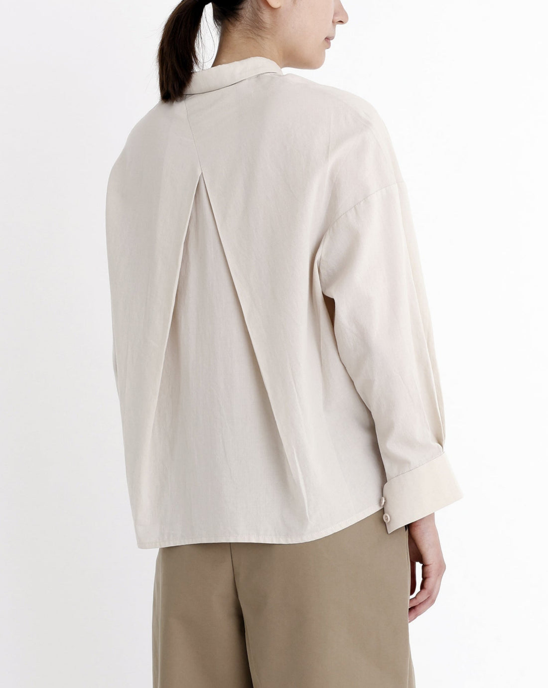 Airy Flat Hem Button Down - SS23 - Oyster