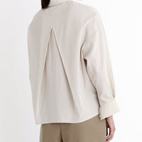 Airy Flat Hem Button Down - SS23 - Oyster