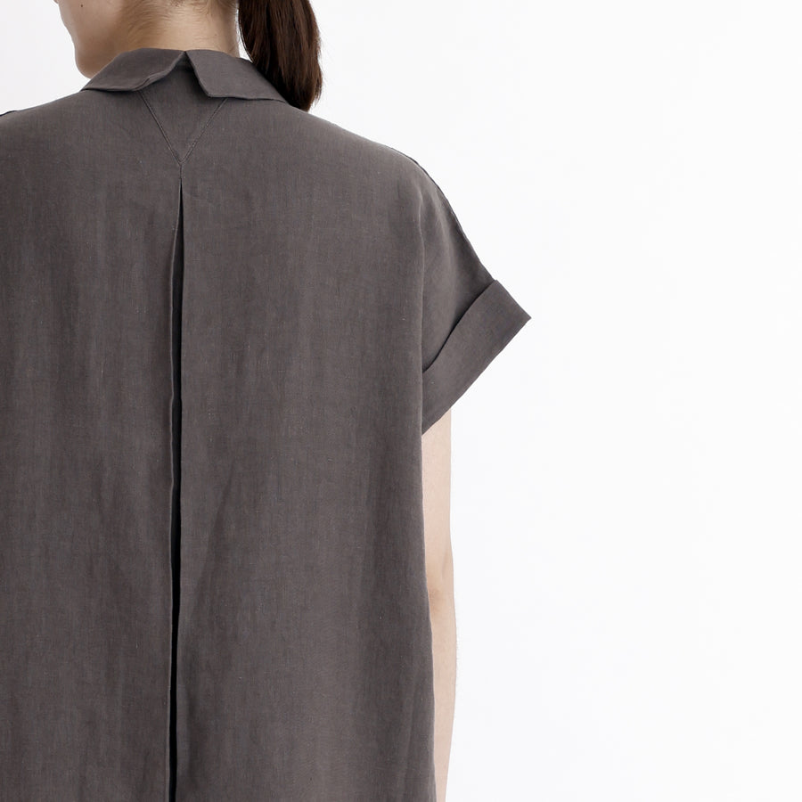 Linen Maxi Shirtdress - SS23 - Dark Oak