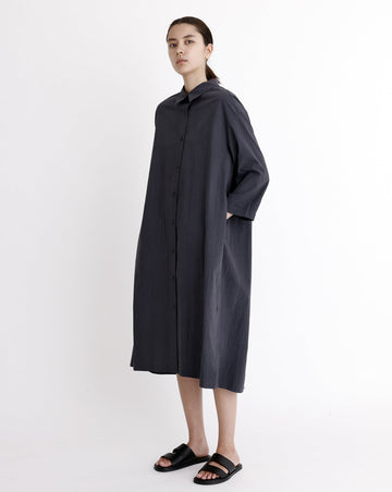 3/4 Button Down Shirtdress - SS23 - Hale Navy